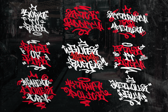 Guns with Rosez Font PNG with transparent background - Preview 4