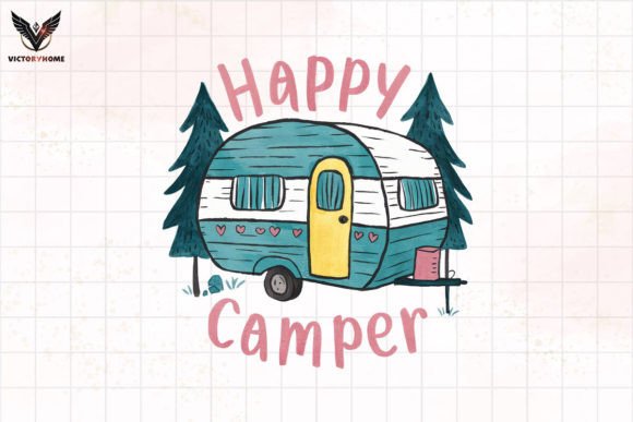 Happy Camper Clipart PNG Graphics