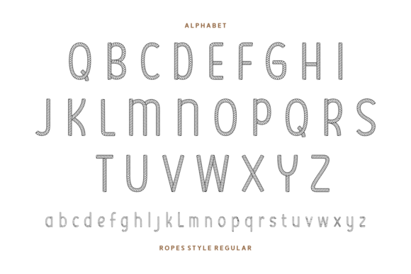 Ropes Style Font PNG with transparent background - Preview 1