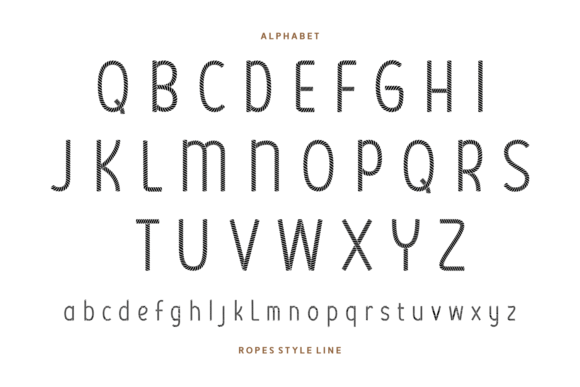 Ropes Style Font PNG with transparent background - Preview 2