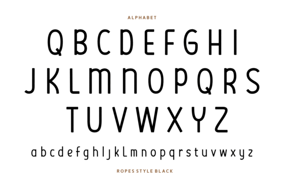 Ropes Style Font PNG with transparent background - Preview 3