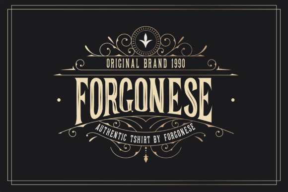 Royale Forgone Font PNG with transparent background - Preview 1