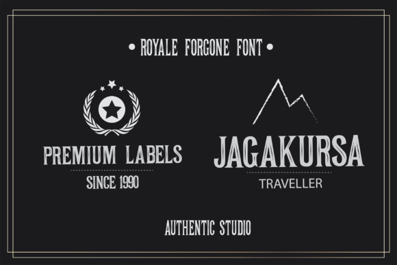 Royale Forgone Font PNG with transparent background - Preview 5