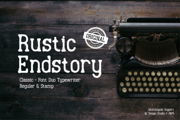 Rustic Endstory Font PNG with transparent background - Preview 1