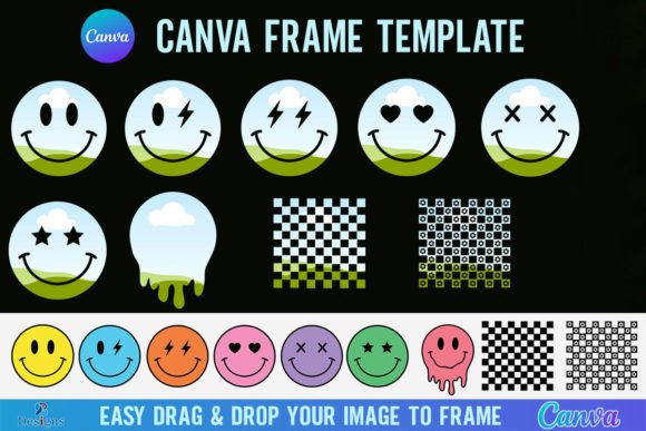 Smiley Face Smile Canva Frame Template