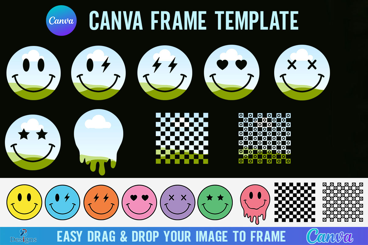 Smiley Face Smile Canva Frame Template