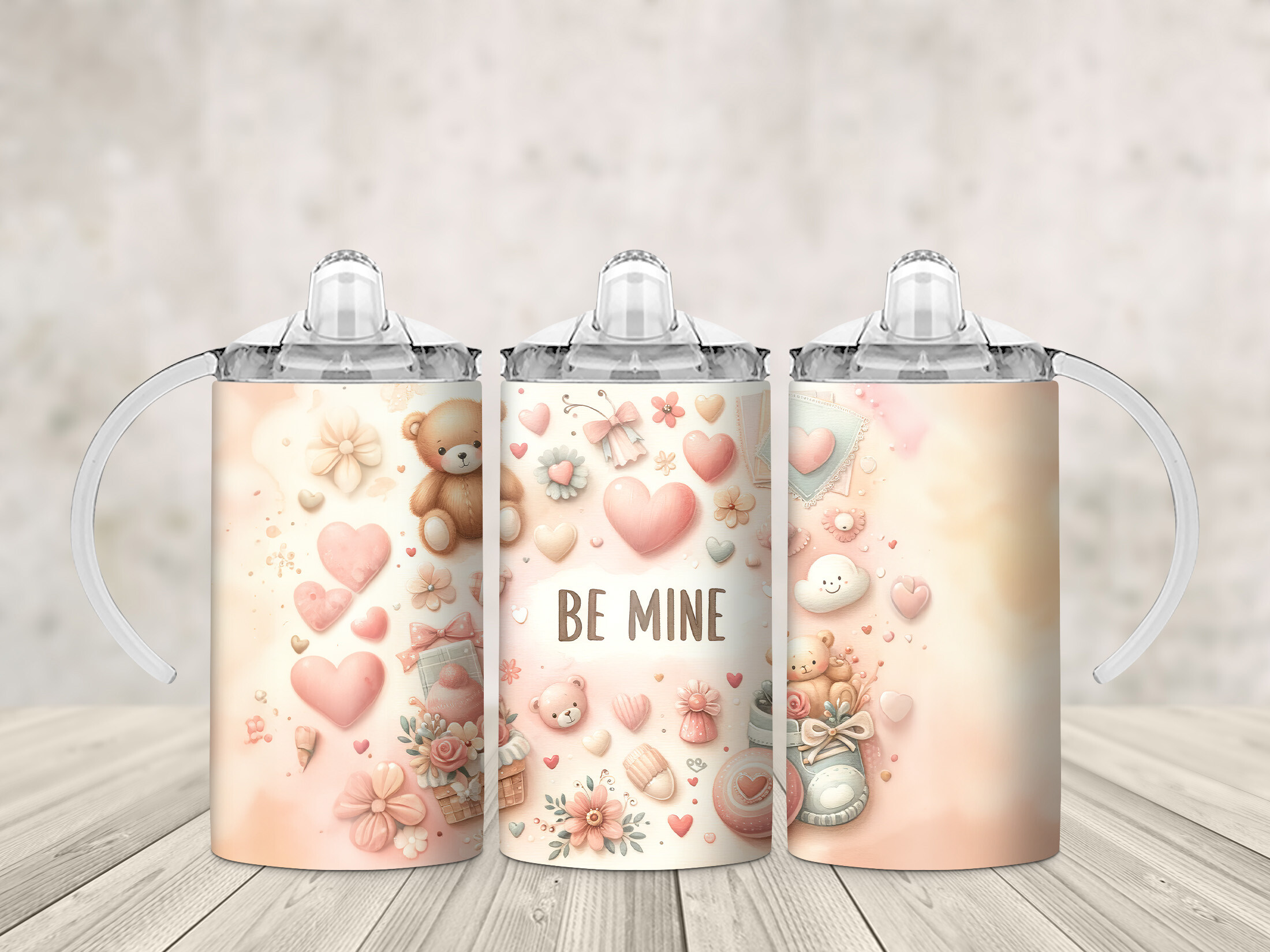 Valentine's Day 12 Oz Sippy Cup Wrap PNG Graphic by TheWhimsySubHub ...