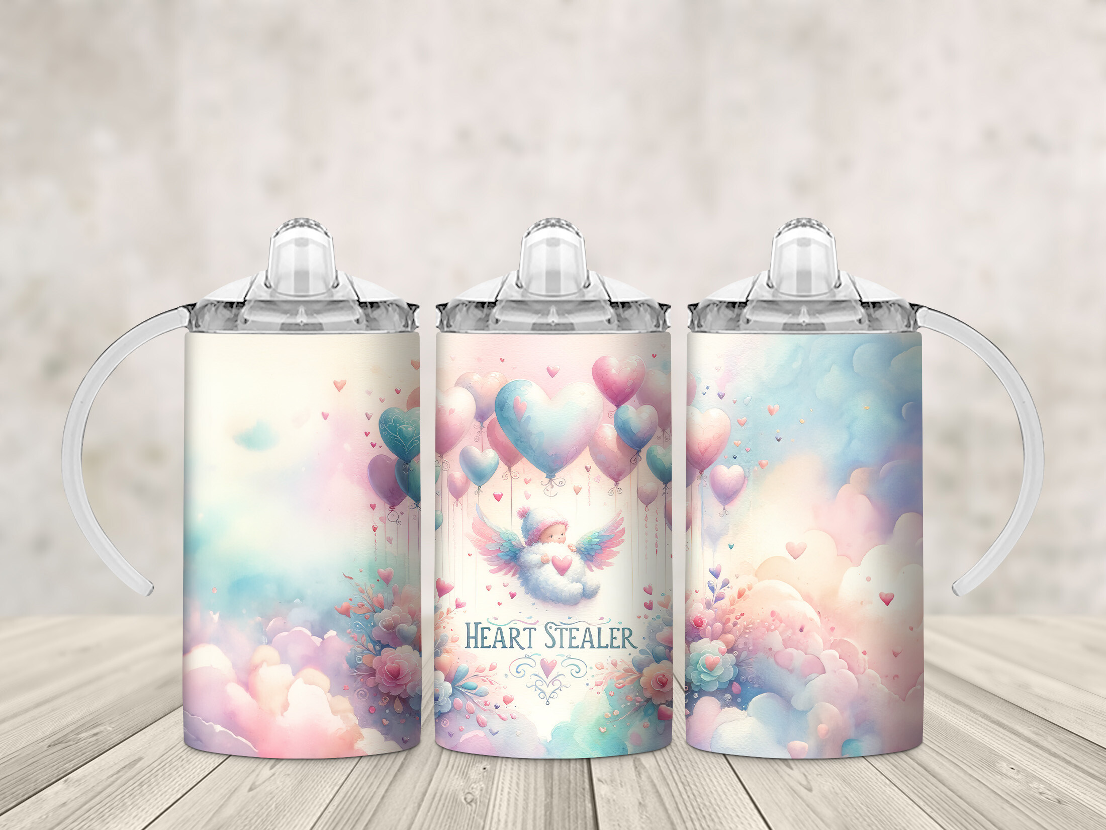 Valentine's Day 12 Oz Sippy Cup Wrap PNG Graphic by TheWhimsySubHub ...