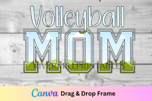 Volleyball Mom Canva Frame Template