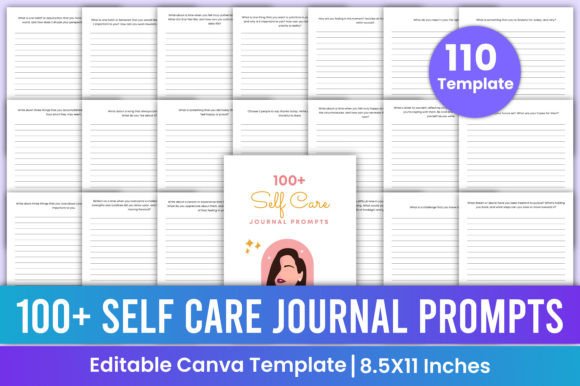 100+ Self Care Journal Prompts Canva Kdp Graphic by Mustafiz · Creative ...