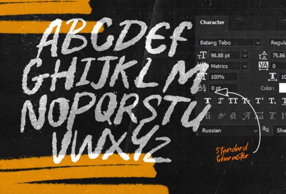 Batang Tebo Font PNG with transparent background - Preview 2