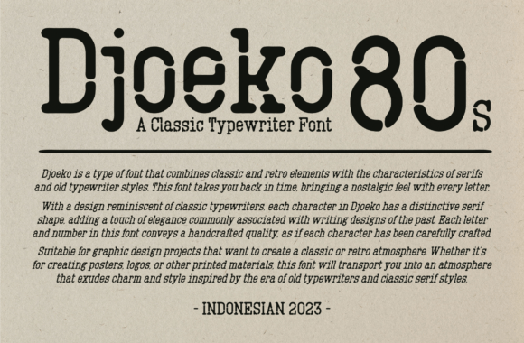 Djoeko Font - Preview 1