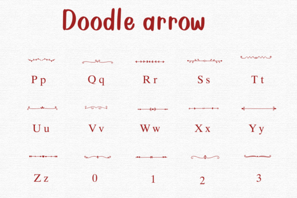 Doodle Arrow Font - Preview 2