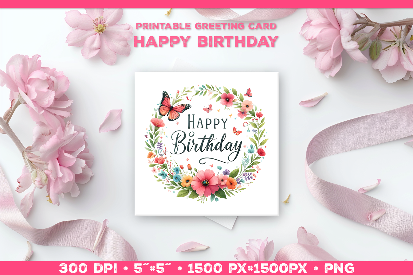 Happy Birthday Greeting Card Printable