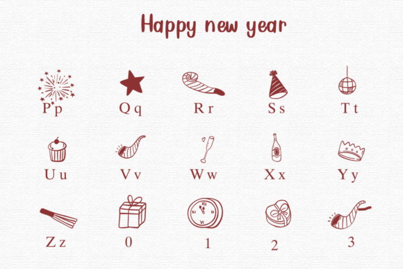 Happy New Year Font - Preview 2