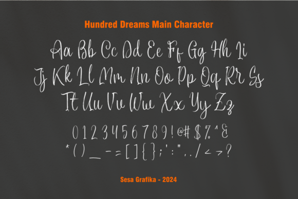 Hundred Dreams Font PNG with transparent background - Preview 2