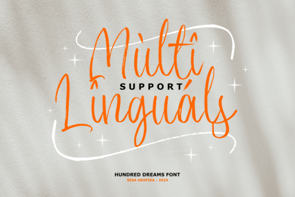 Hundred Dreams Font PNG with transparent background - Preview 4