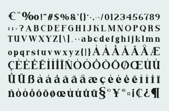 Mandore Font PNG with transparent background - Preview 4