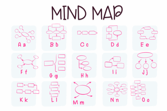 Mind Map Font PNG with transparent background - Preview 1