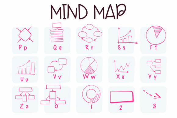 Mind Map Font PNG with transparent background - Preview 2