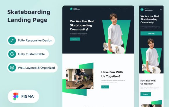 Skateboarding Landing Page