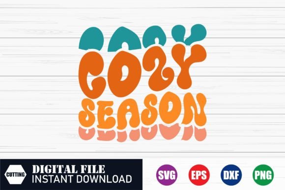 Cozy Season Wave Design Free Fall Svg Graphics