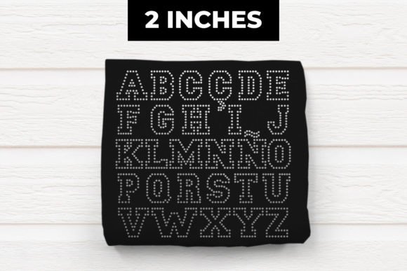 2 Inch Varsity Alphabet Rhinestone SVG
