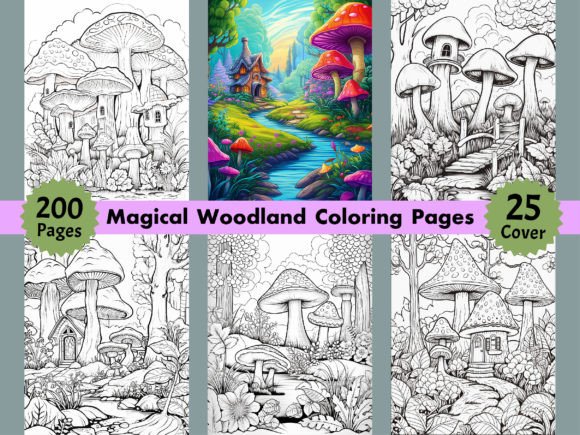 200 Magical Woodland Coloring Pages Kdp