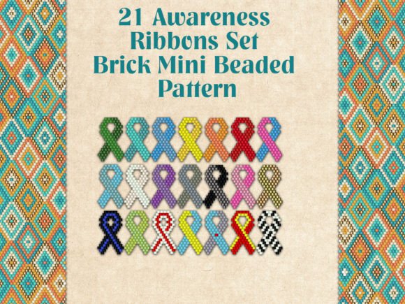 21 Awareness Ribbons Set