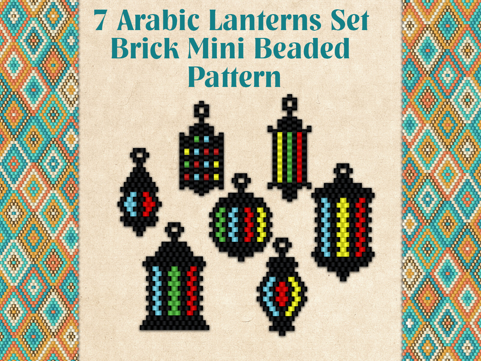 7 Arabic Lanterns Set