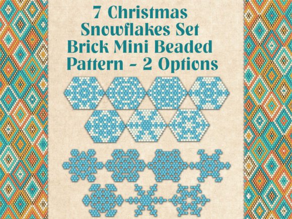 7 Christmas Snowflakes Set