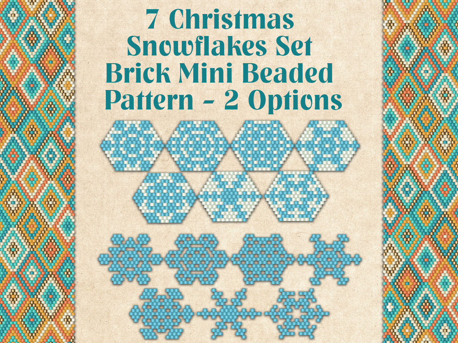 7 Christmas Snowflakes Set