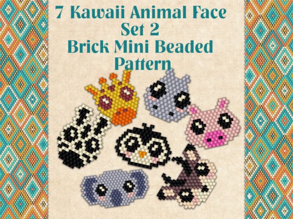 7 Kawaii Animal Face Set 2