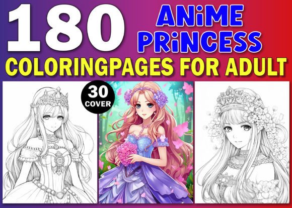 180 Anime Princess Coloring Pages for Adults