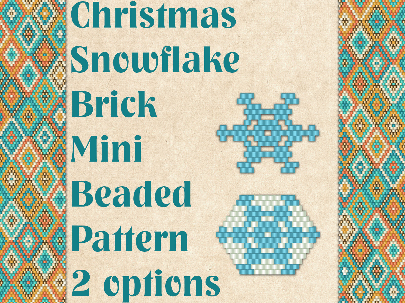 Beaded Christmas Snowflake