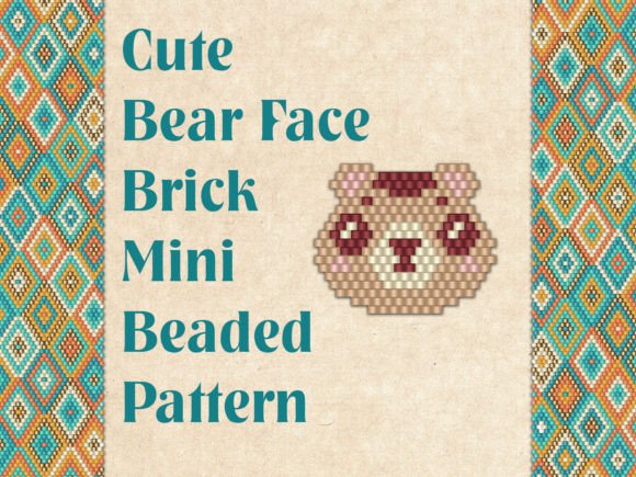 Beaded Cute Bear Face