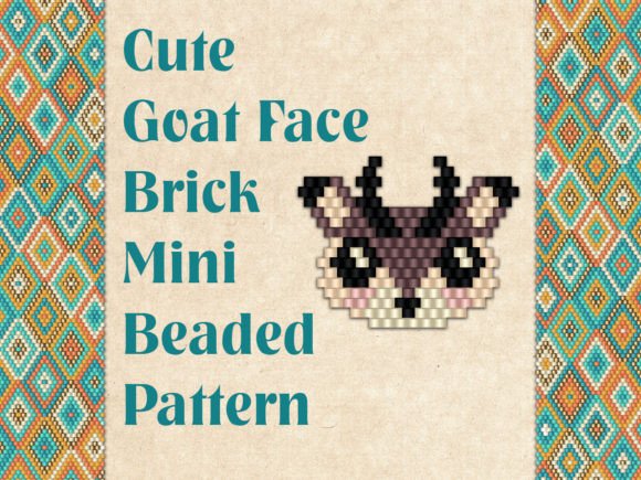 Beaded Cute Goat Face