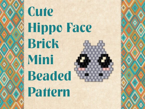 Beaded Cute Hippo Face