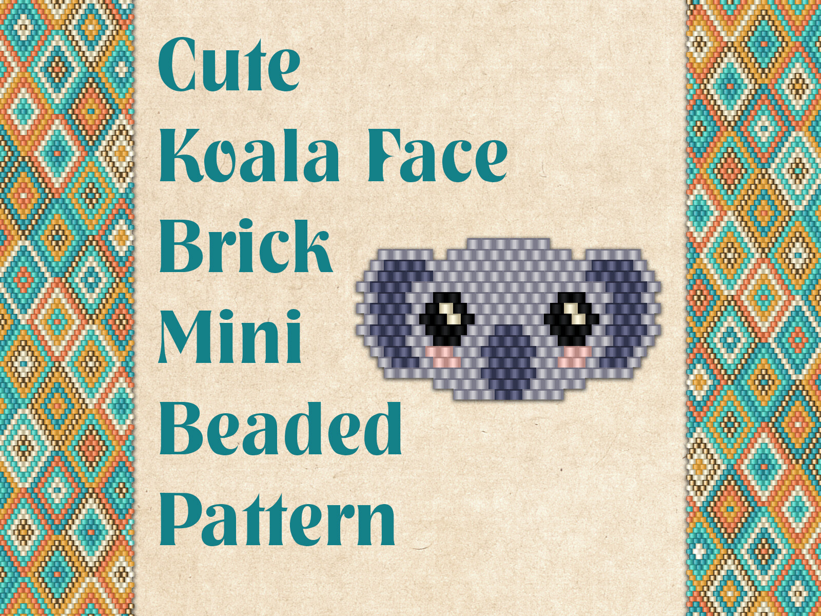 Beaded Cute Koala Face