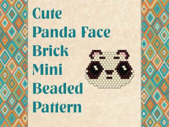 Beaded Cute Panda Face