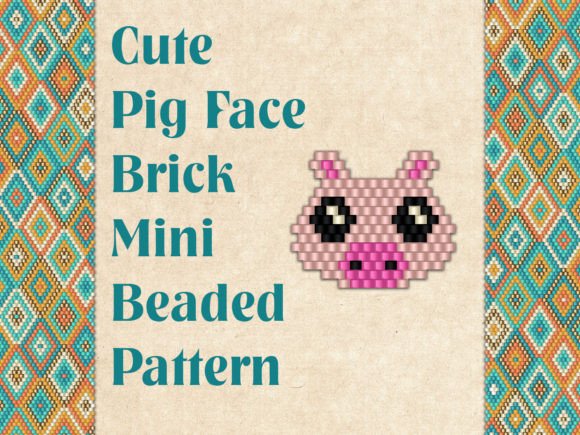 Beaded Cute Pig Face