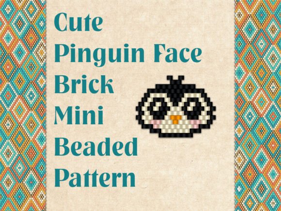 Beaded Cute Pinguin Face