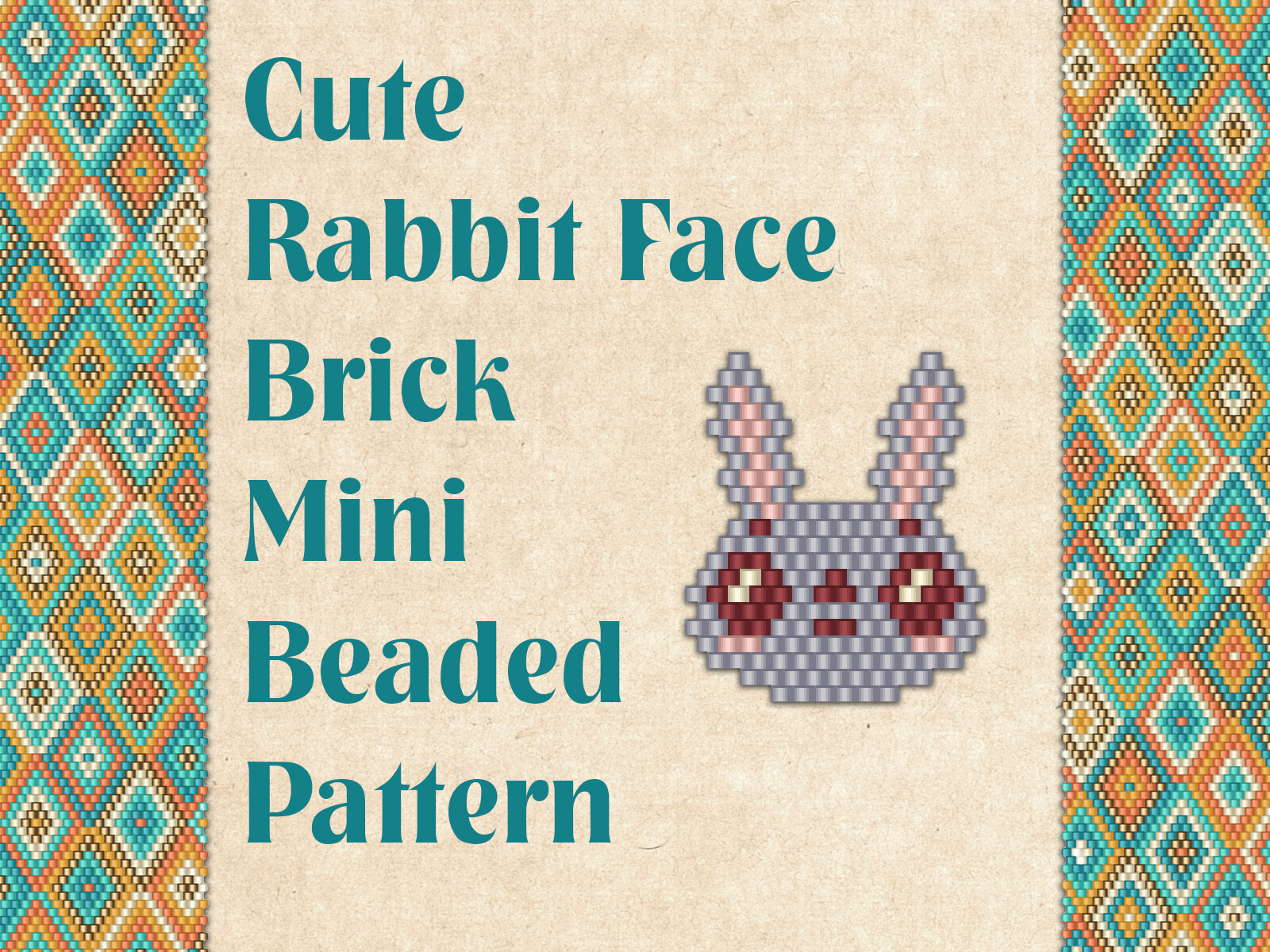 Beaded Cute Rabbit Face