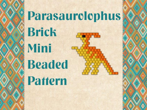 Beaded Dinosaur Parasaurolophus