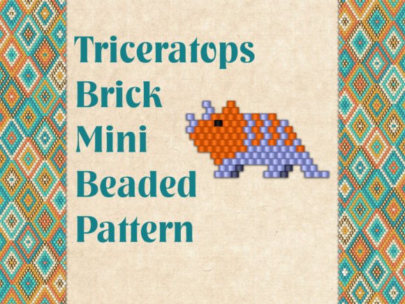 Beaded Dinosaur Triceratops