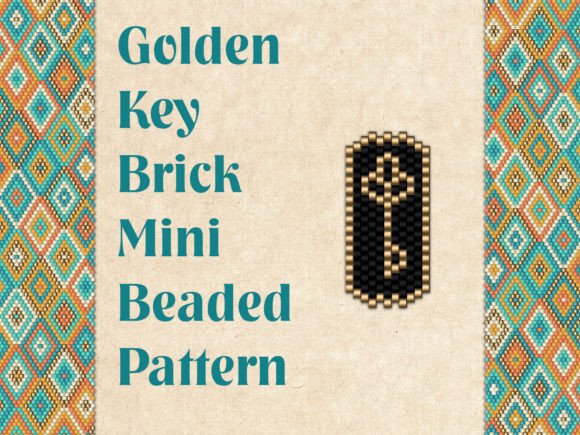 Beaded Golden Key