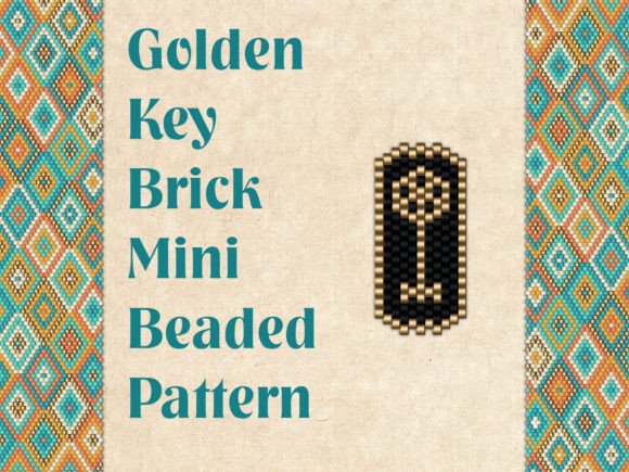 Beaded Golden Key