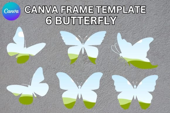 Butterfly Canva Frame Template