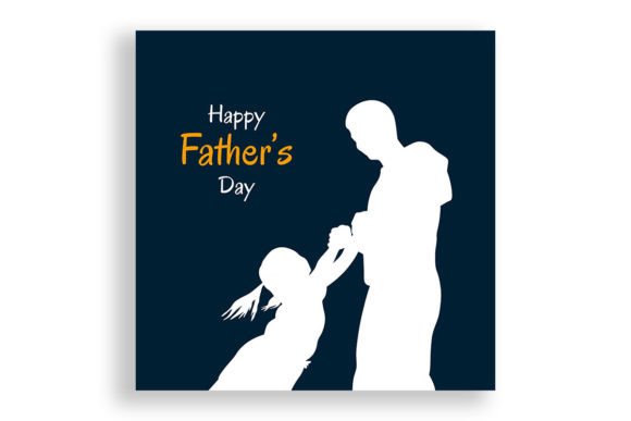 Happy Father's Day with Dad and Children