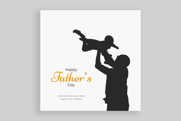 Happy Father's Day with Dad and Children